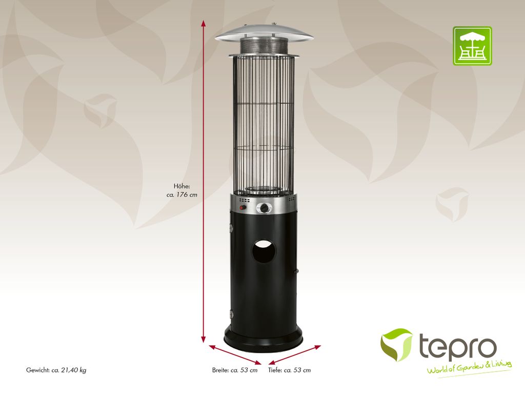 tepro Gas-Feuerstelle Ventura anthrazit Produktbild 8
