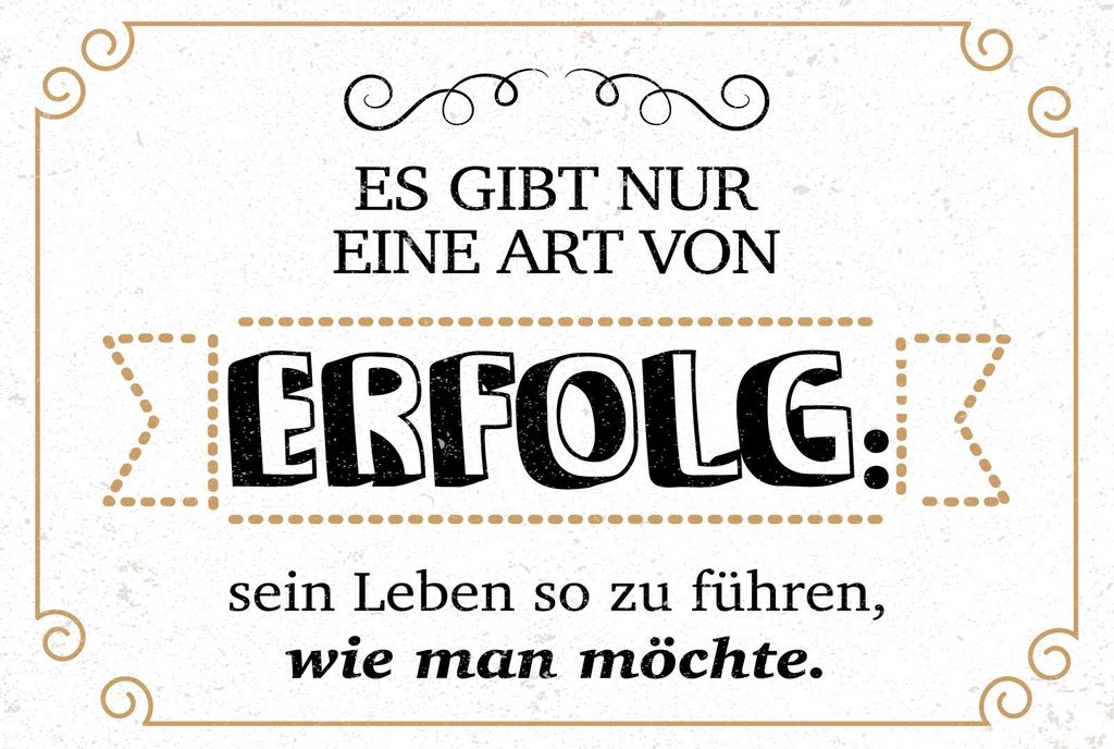 vianmo Blechschild 12x18 cm Es gibt nur eine Art von Erfolg