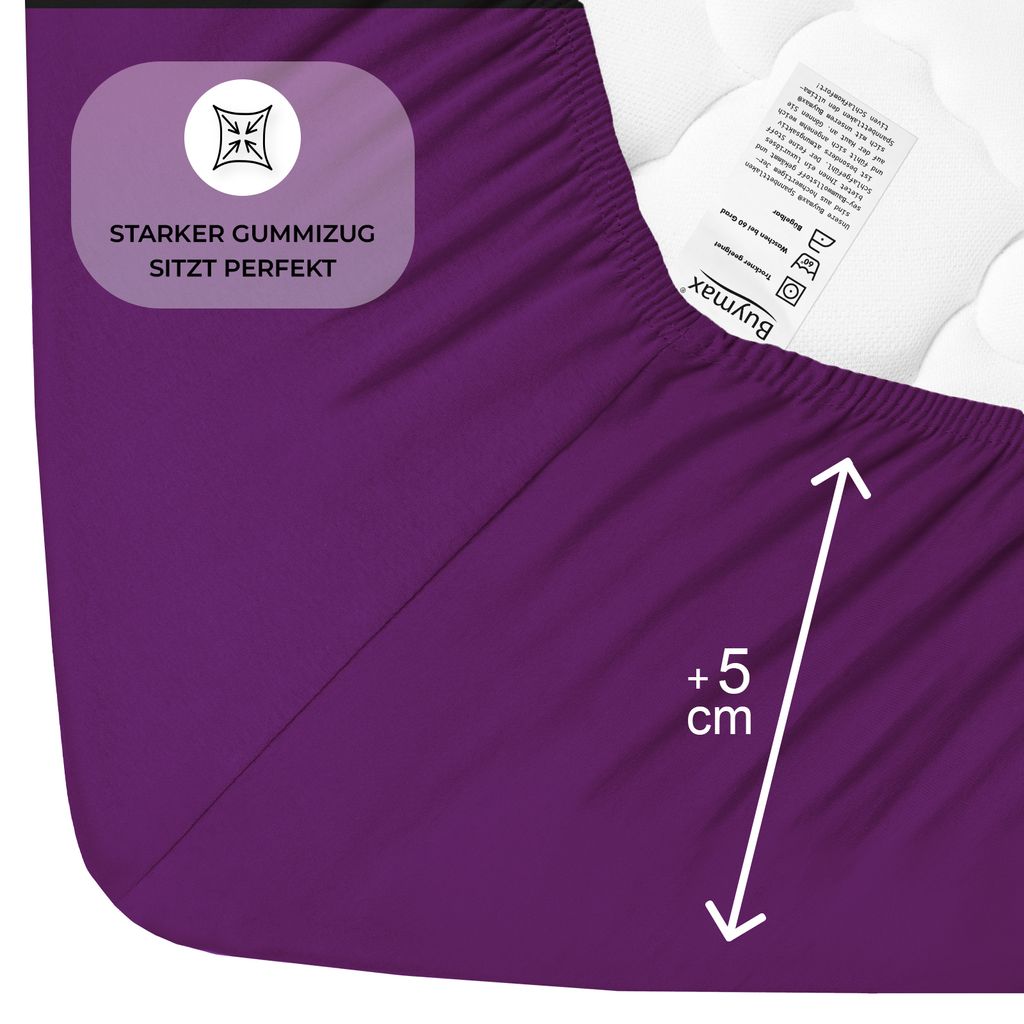 Jersey Topper Spannbettlaken Spannbetttuch 100% Baumwolle  Produktbild 4