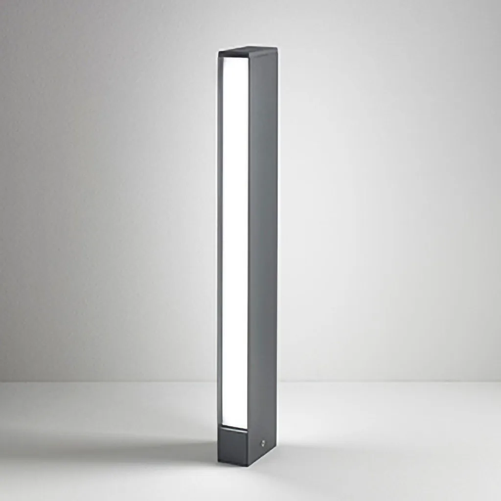 Borne Lumineuse LED Extérieur Slat en Aluminium Gris Anthracite 60cm