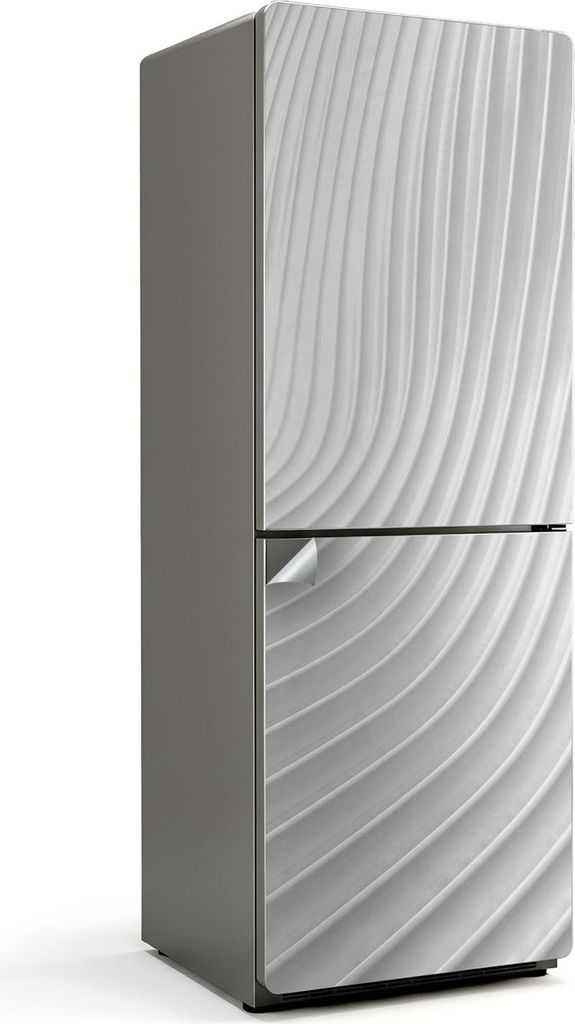 Wellen im minimalistischen Stil – Kühlschrank Aufkleber – Klebefolie Kühlschrank – Kühlschrank Dekor – Kühlschrankfolie selbstklebend ...