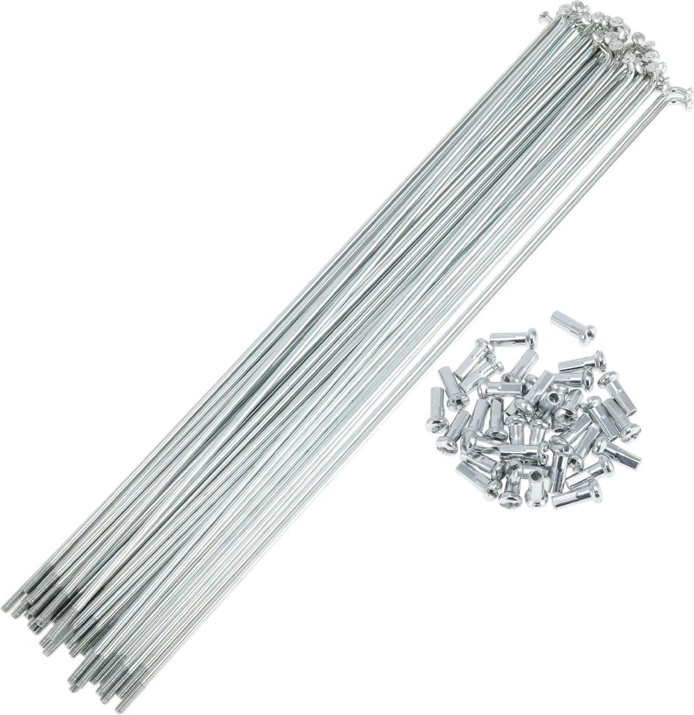 36 Set 13G Fahrradspeichen 237mm Fahrradrad Speichen Verzinkter Kohlenstoffstahl Silberton