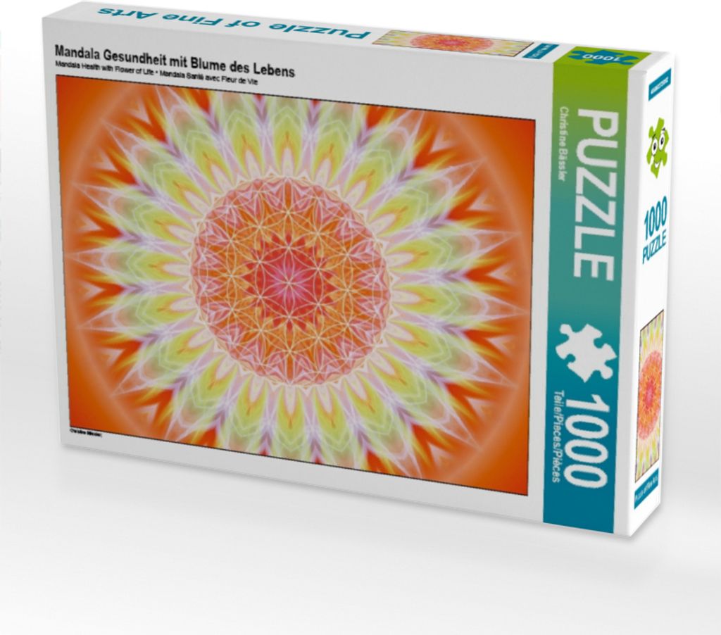 Calvendo Mandala Gesundheit mit Blume des Lebens 1000 Teile Puzzle quer 640x480mm, Bässler Christine; 7350238