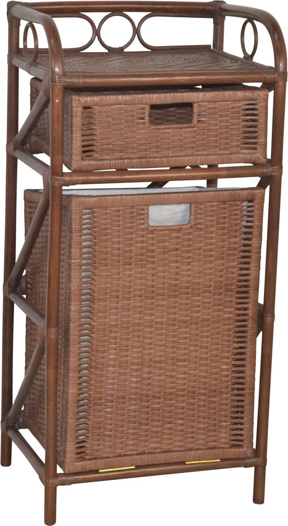 Rattanregal mit Wäschesammler Rully Produktbild 