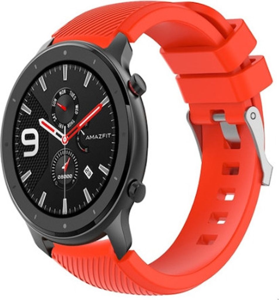 Strap-it Xiaomi Amazfit GTR Armband Silikon (Rot)
