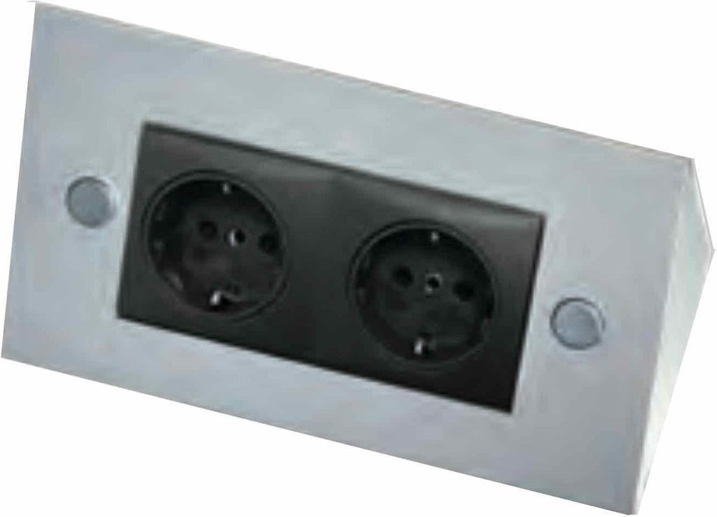 THEBO 2-fach Schuko Steckdosenelement E 3900/ST2 aus Produktbild 