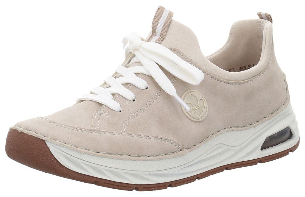 Sportowe sznurowane buty Rieker w kolorze beżowym Zdjęcie produktu 