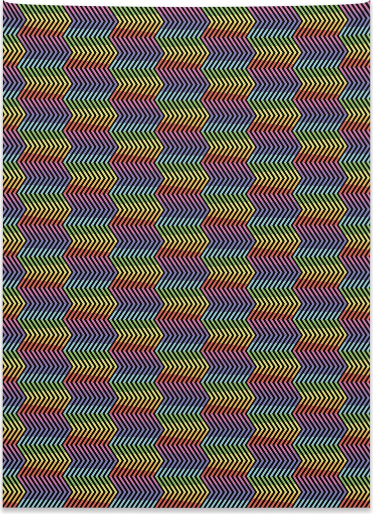 Abakuhaus Winkel Wandteppich, Abstrakte Kontrastfarbe aus Weiches Mikrofaser Stoff Kein Verblassen Klare Farben Waschbar, 110 x 150 cm, Mehrfarbig