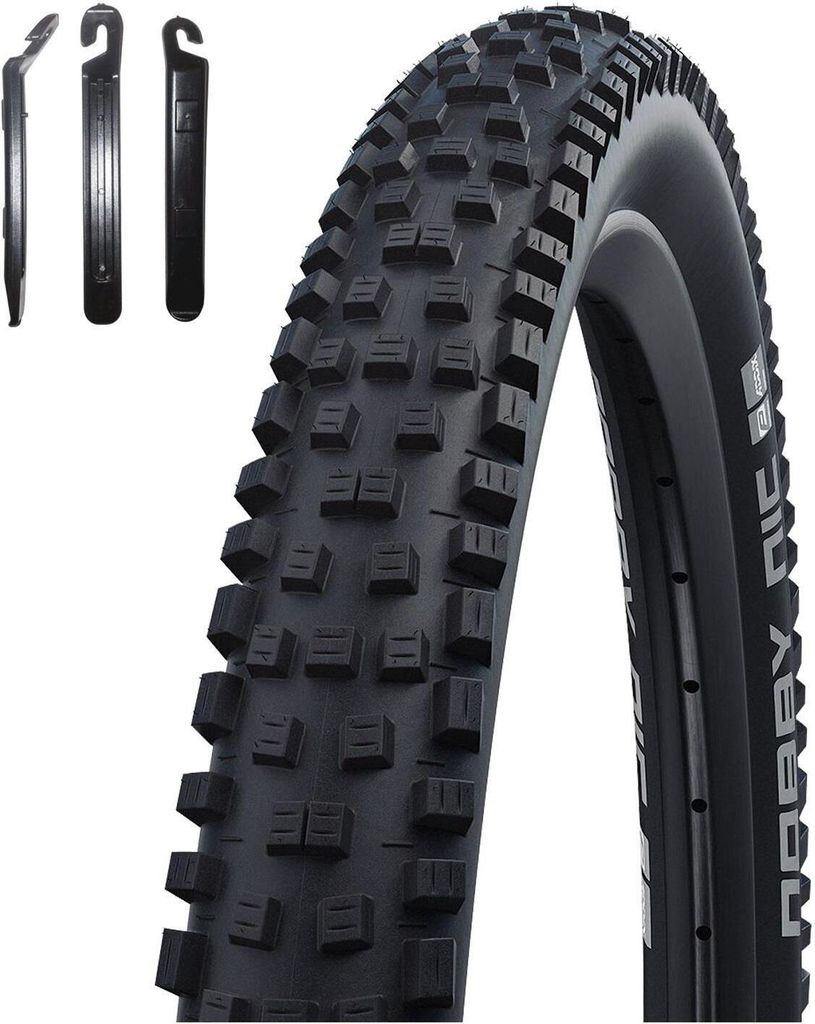1 x Faltreifen Schwalbe Nobby Nic Performance MTB E-50 Schwarz 62-584 (27,5 x 2.40) inkl. Reifenheber