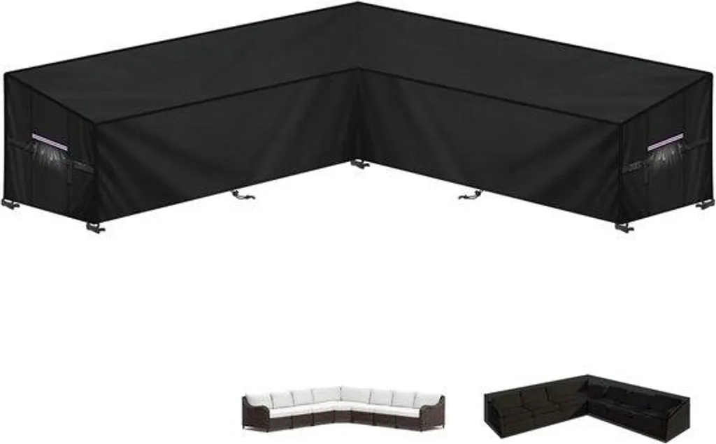 Bâche de protection banquette d'angle extérieure résistante aux UV