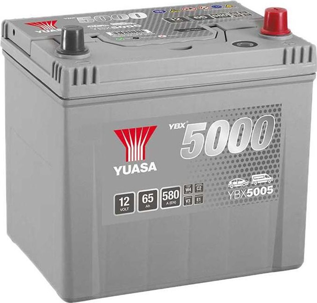 YUASA YBX5000 Starterbatterie 12V 65Ah 580A/EN D23 für Auto Produktbild 