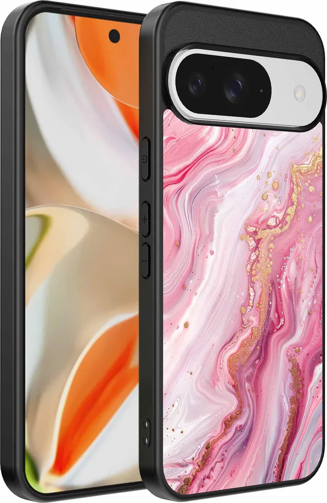 Custodia Google Pixel 9 Pro XL Marmo Rosa | Cover TPU Protettiva