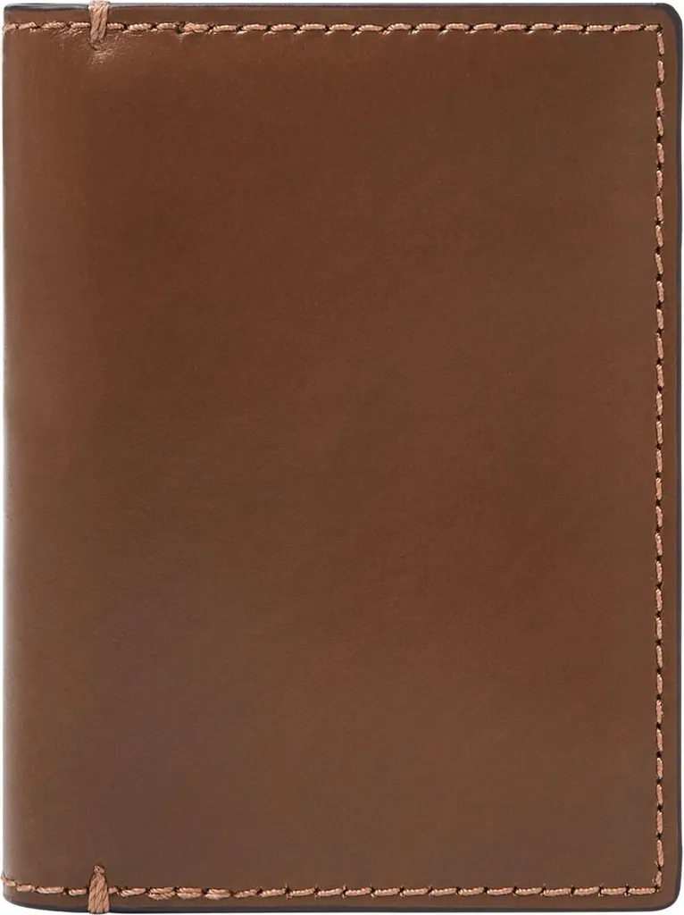 Fossil Gus Portacarte Uomo in Pelle Marrone Slim Front Pocket Wallet