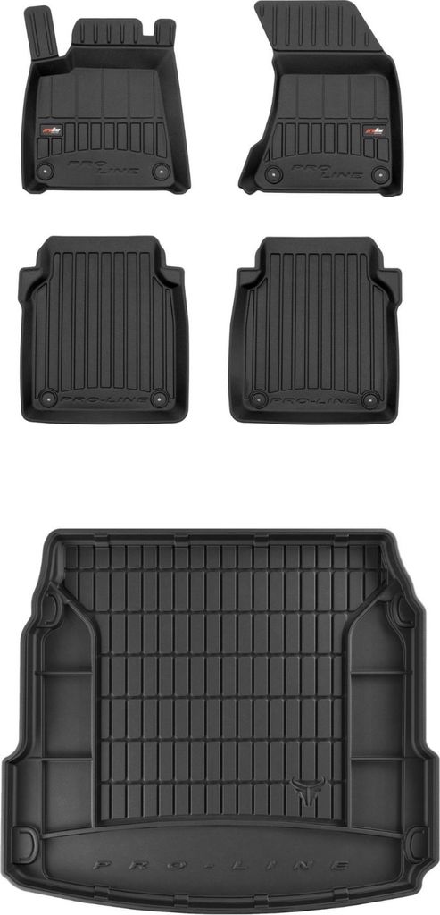 FROGUM Gummimatten Auto Fußmatten + Kofferraummatte für Audi A8 D4 2009-2017