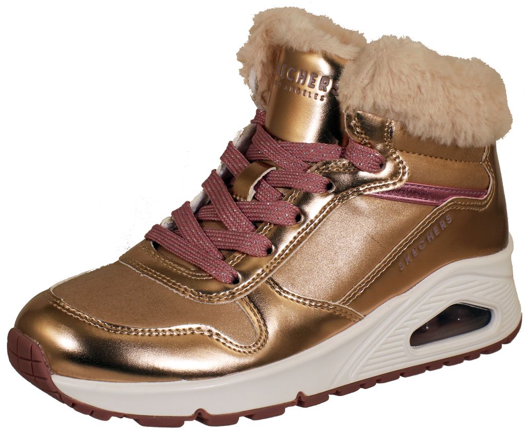 Skechers Uno - Cozy On Air - Rosa / Gold Synthetik Größe: 36.5 Normal