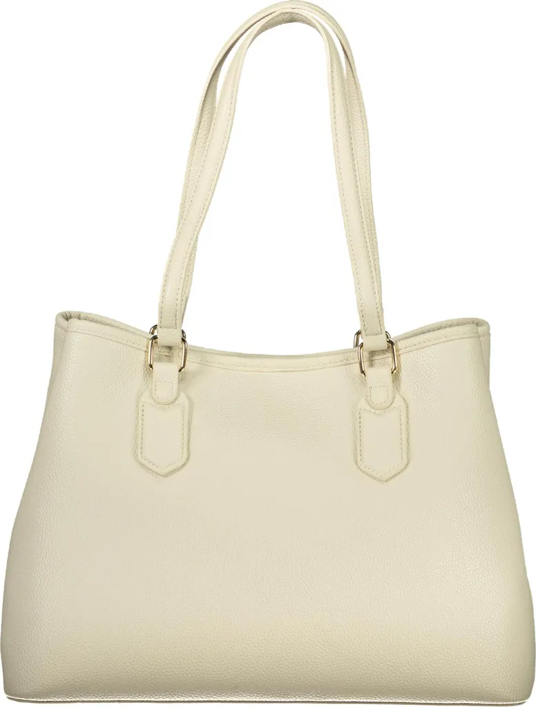 Sac à main beige multi-compartiments en cuir synthétique - Design Chic