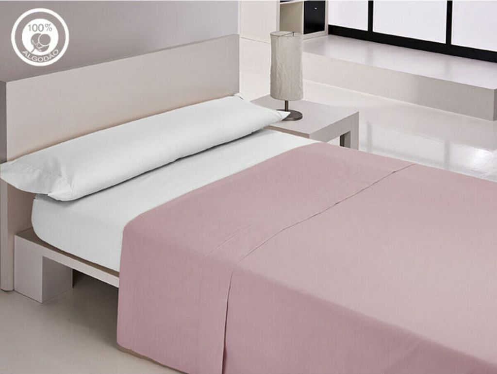 Oberlaken happy home einfarbig Baumwolle Baumwolle mauve Bett de 90 Bett de 90/100