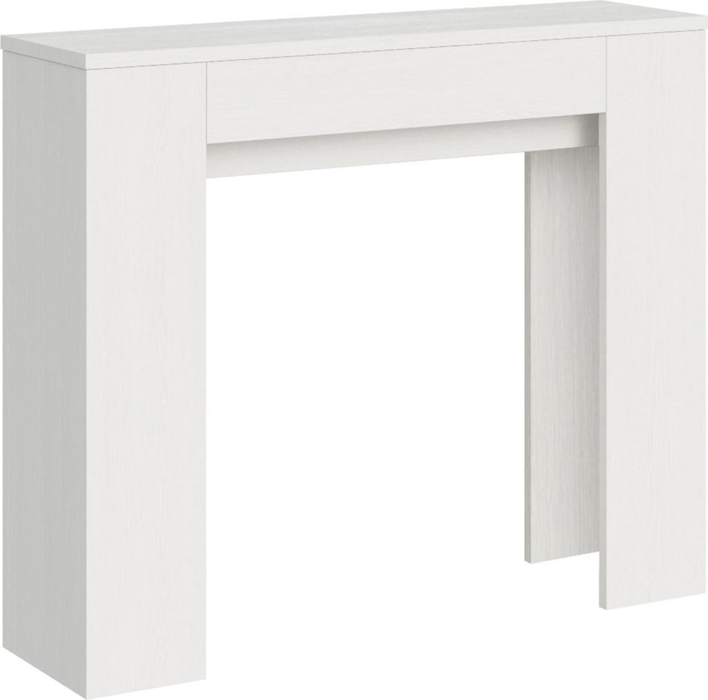 Ausziehbarer Konsolentisch Esszimmer Küche für 8 Personen 90×25-181 Slick - Esche
