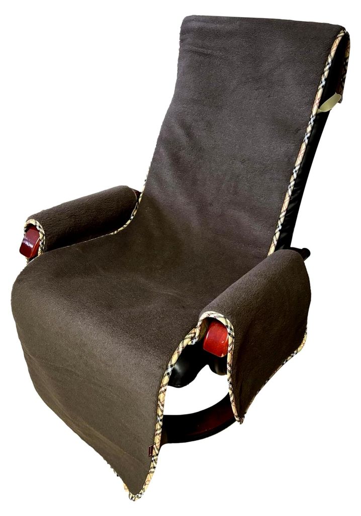 3-teiliges Sesselschoner-Set, wendbar, 20% Kaschmirwolle und Alcantaraleder, beide Seiten nutzbar