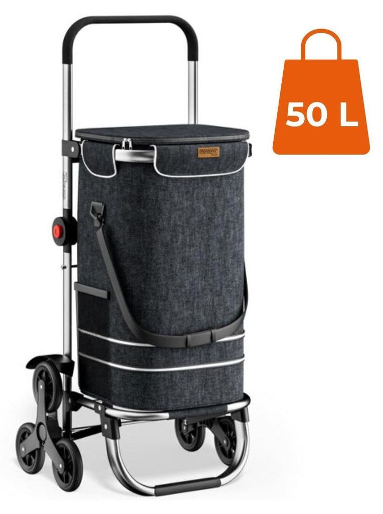 Sac à roulettes pour escaliers COMFORT, 50l, noir Image du produit 