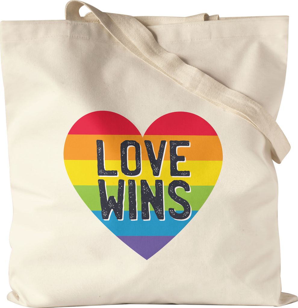 Love Wins Beutel LGBT Lustig Rainbow LGBTQ Pride Queer Homouell CSD Pride Week Jutebeutel Stoffbeutel Canvas