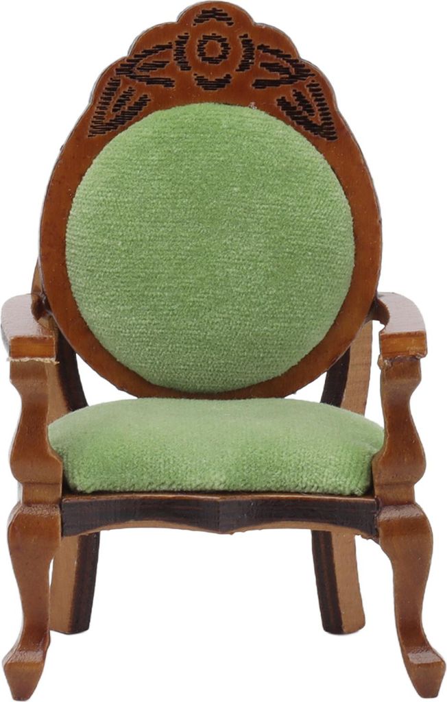 Puppenhaus im Maßstab 1:12, Miniatur-Vintage-Sofa, Retro-Einzelstuhl, Möbel für Heimdekoration, Szenenaufnahmen