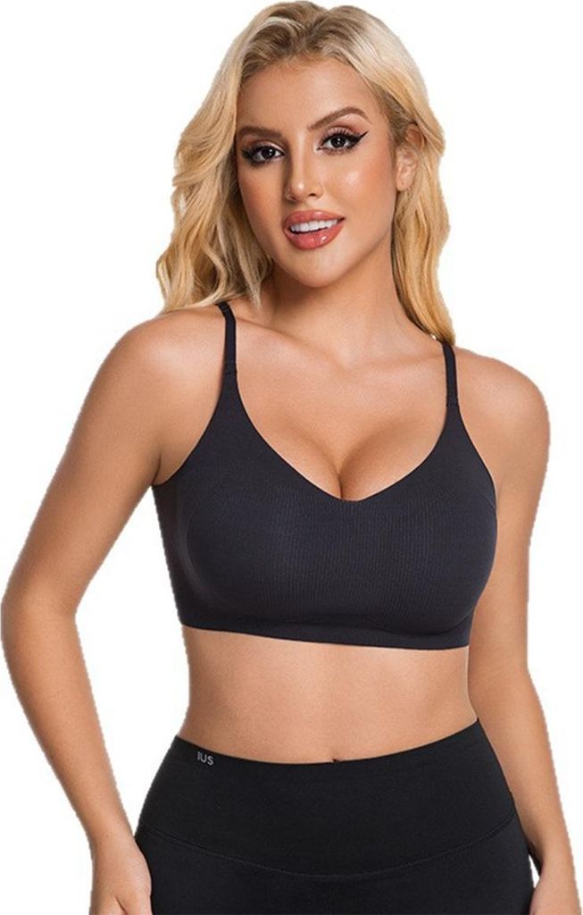 INF Elektrischer Massage-BH Nylon-Elasthan mit Heizung und Vibration XL L