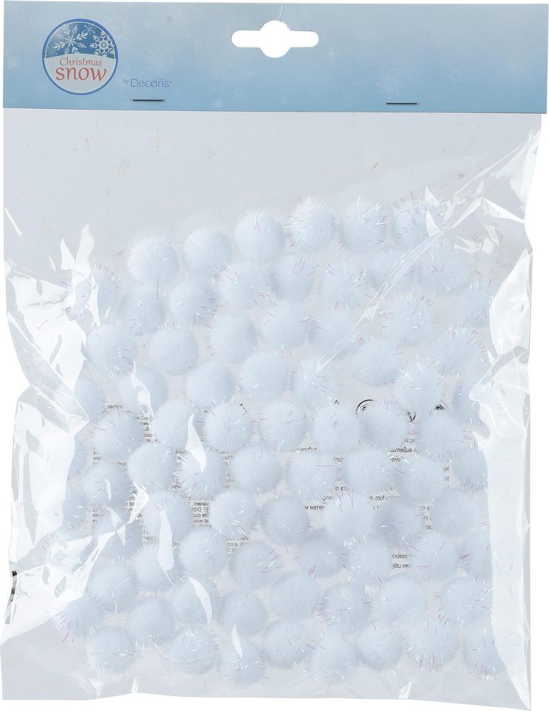 Künstliche Schneebälle 1cm - 1 Beutel mit ca. 80 Stück