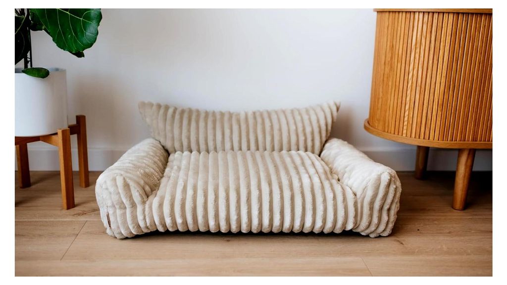 Katzenbett – Bequemes Katzenkissen mit hohen Seitenwänden – Waschbares Haustierbett aus Stoff für sicheren Komfort (78×54 cm)