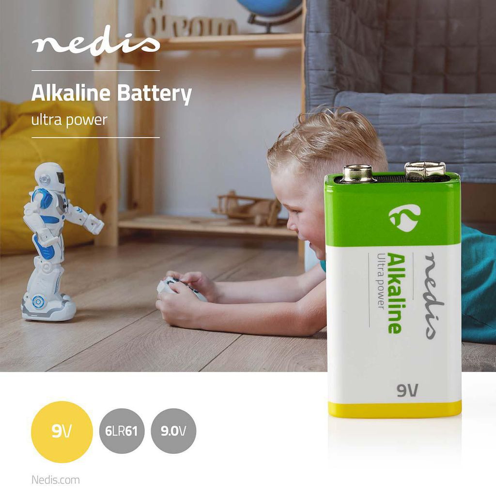 Nedis Alkaline Batterie 9V - 6LR61 - 1 Packung