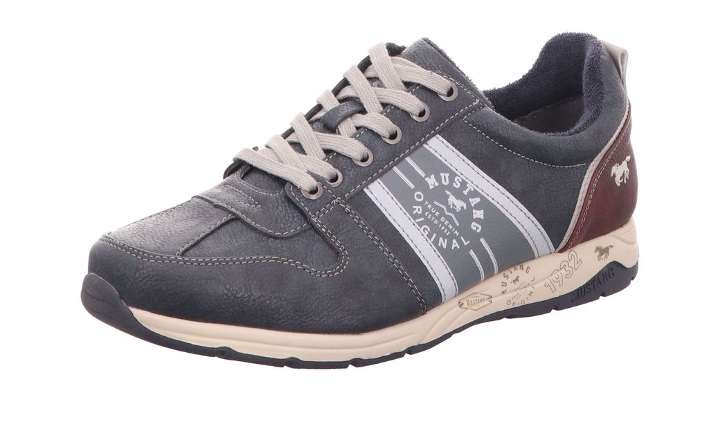 Mustang Herren-Schnürhalbschuh Blau, Farbe:blau, EU Größe:40