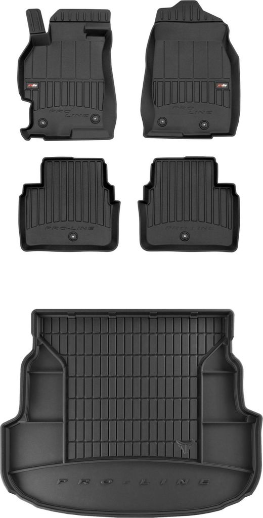 FROGUM Gummimatten Auto Fußmatten + Kofferraummatte für Mazda 6 II 2007-2012