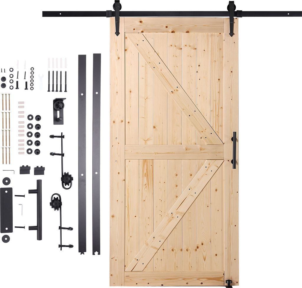 Kit de porte de grange et de matériel SucceBuy, porte Image du produit 