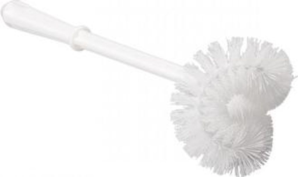 D&L WC-Bürste Curved - Flaches Modell für effektive Reinigung, Weiß