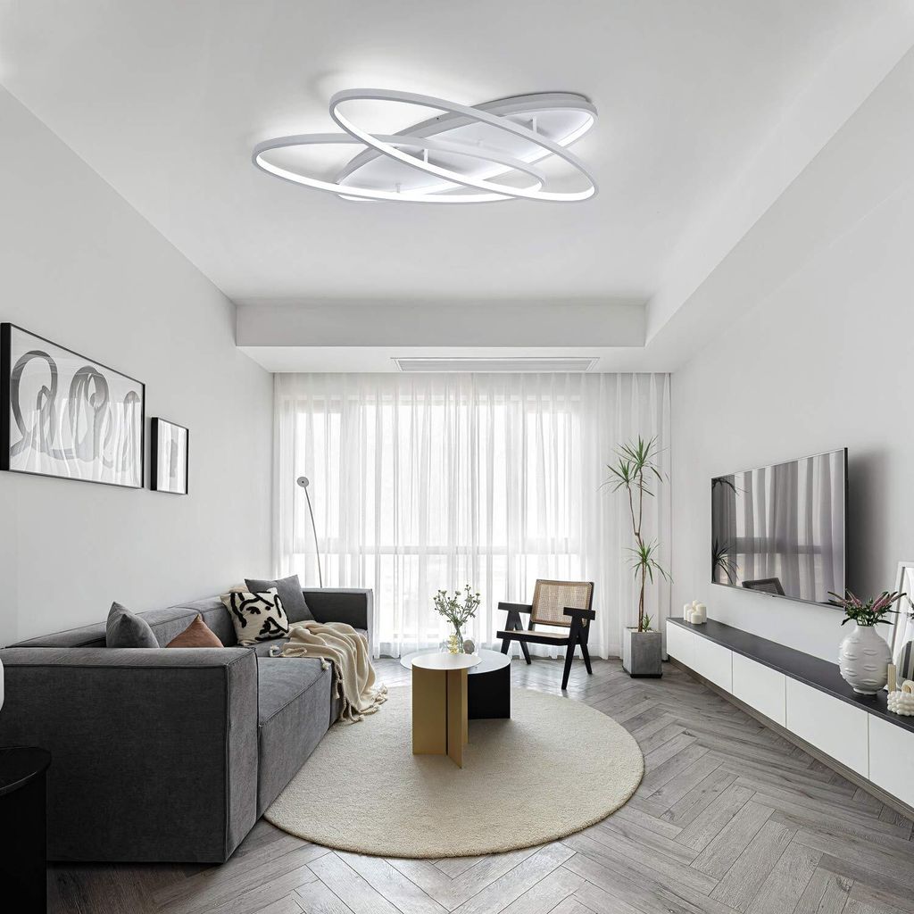 ZMH LED Deckenleuchte Dimmbar mit Fernbedienung Weiß Modern Produktbild 8