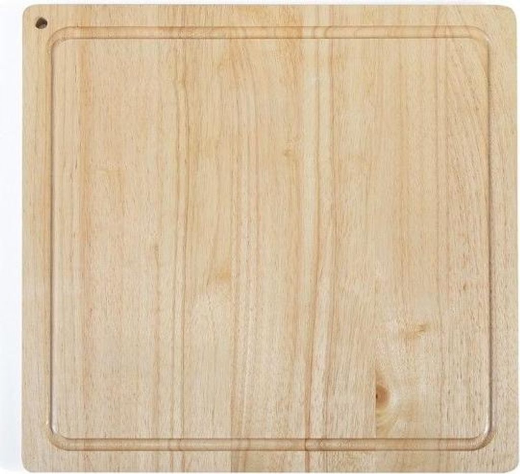 Schneidebrett, LIVOO MES141, Hevea Holz, XXL Größe, 46 x 46 cm, Integrierte Saftrille