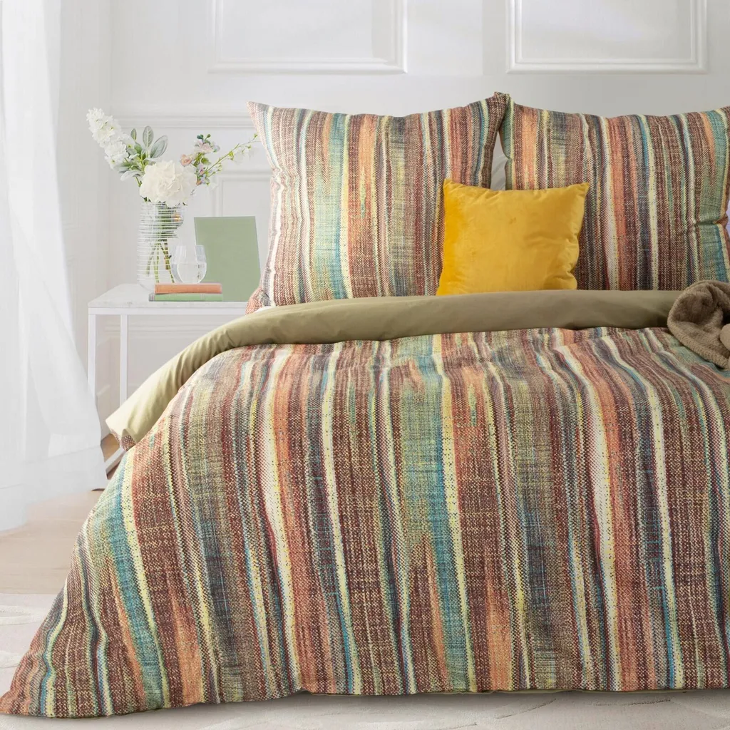 Housse de couette 220x200 ADA/03 - Linge de lit premium en coton mélangé
