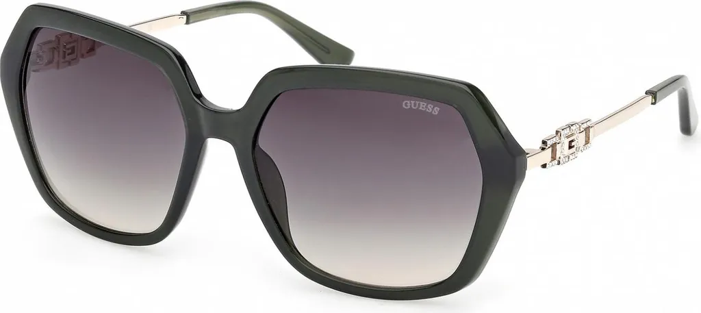 Guess GU00267 96P Sunglasses: Occhiali Square Verde Donna Top Trend