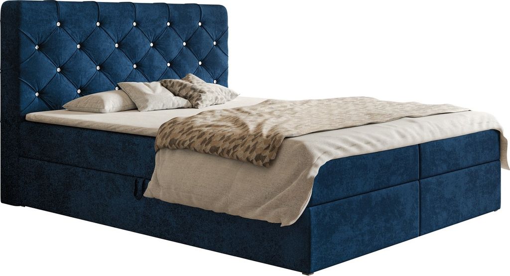Boxspringbett mit Topper 180x200 Polo - Doppelbett mit Produktbild 