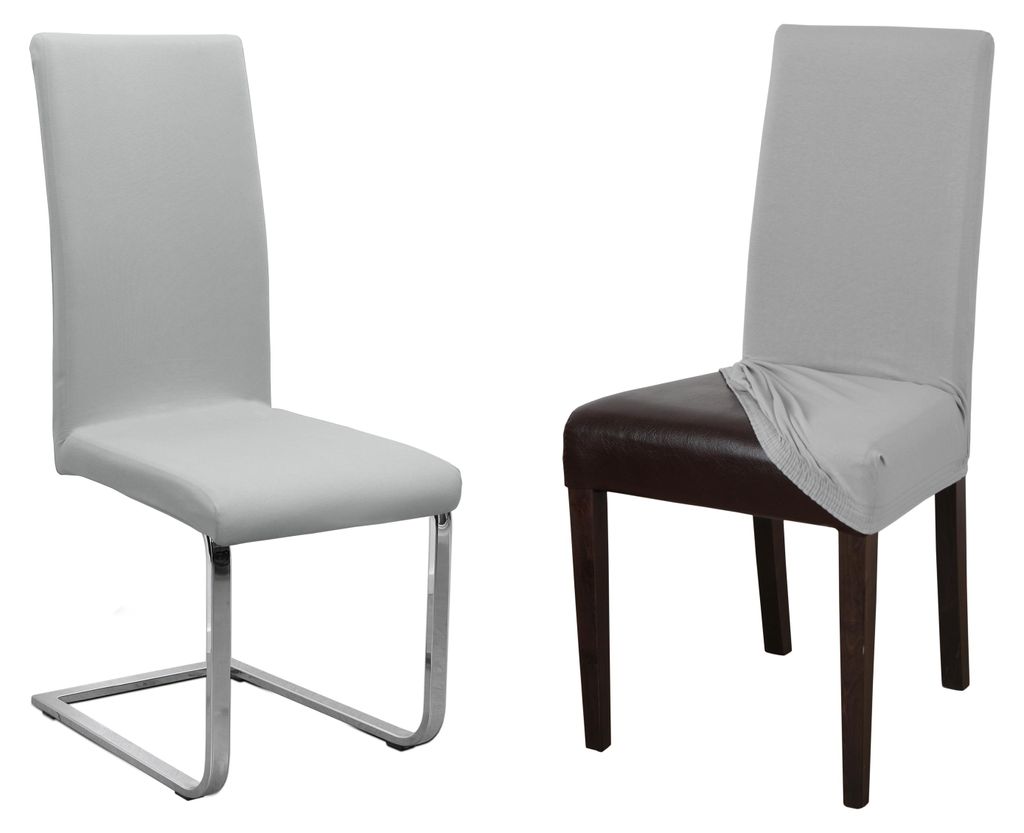 2er Set Jersey Stuhlhusse (Farbe wählbar), elastische Uni Produktbild 