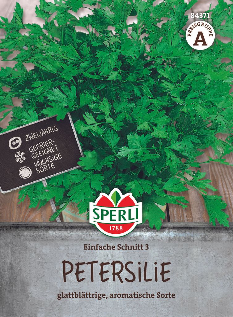 Petersilie ''Einfache Schnitt 3'' aromatisch und Produktbild 