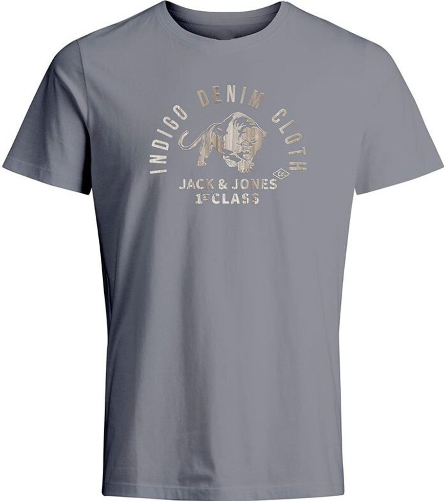 Jack & Jones Bluollie Kurzarm-t-shirt Grau L Mann Grau L