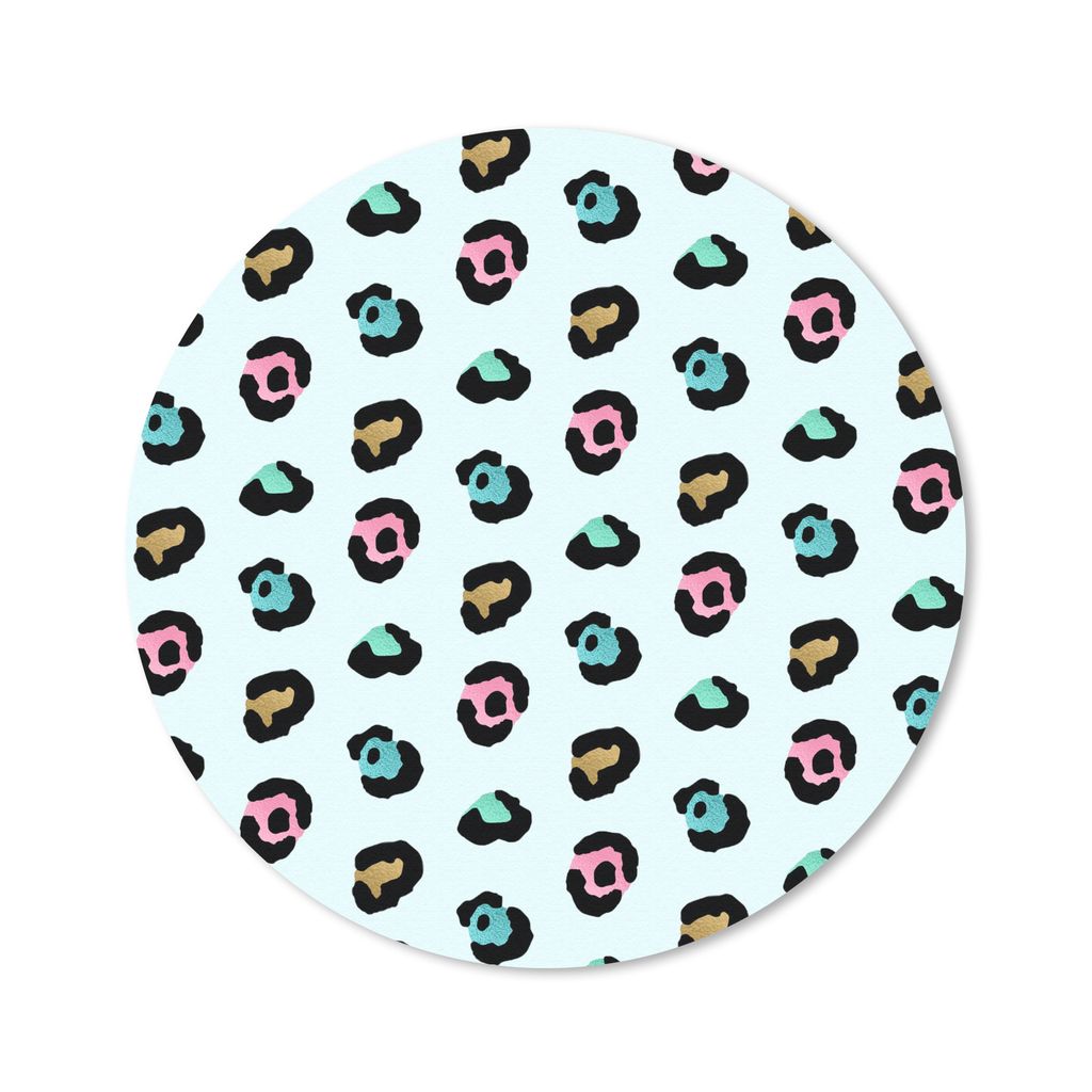 MuchoWow Mauspad Mousepad Pantherdruck - Farben - Muster 40x40 cm - Mousepads - Maus Mat - Pad - Mausunterlage - Schreibtisch Accessoires