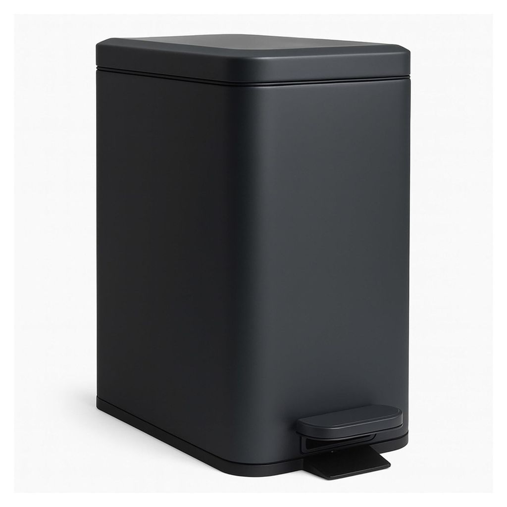 Relaxdays, cubo de basura estrecho de 10 litros, color gris Imagen del producto 