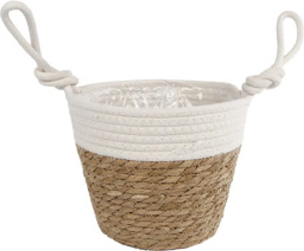 Panier de rangement Blois en osier blanc naturel taille M - Lot de 2