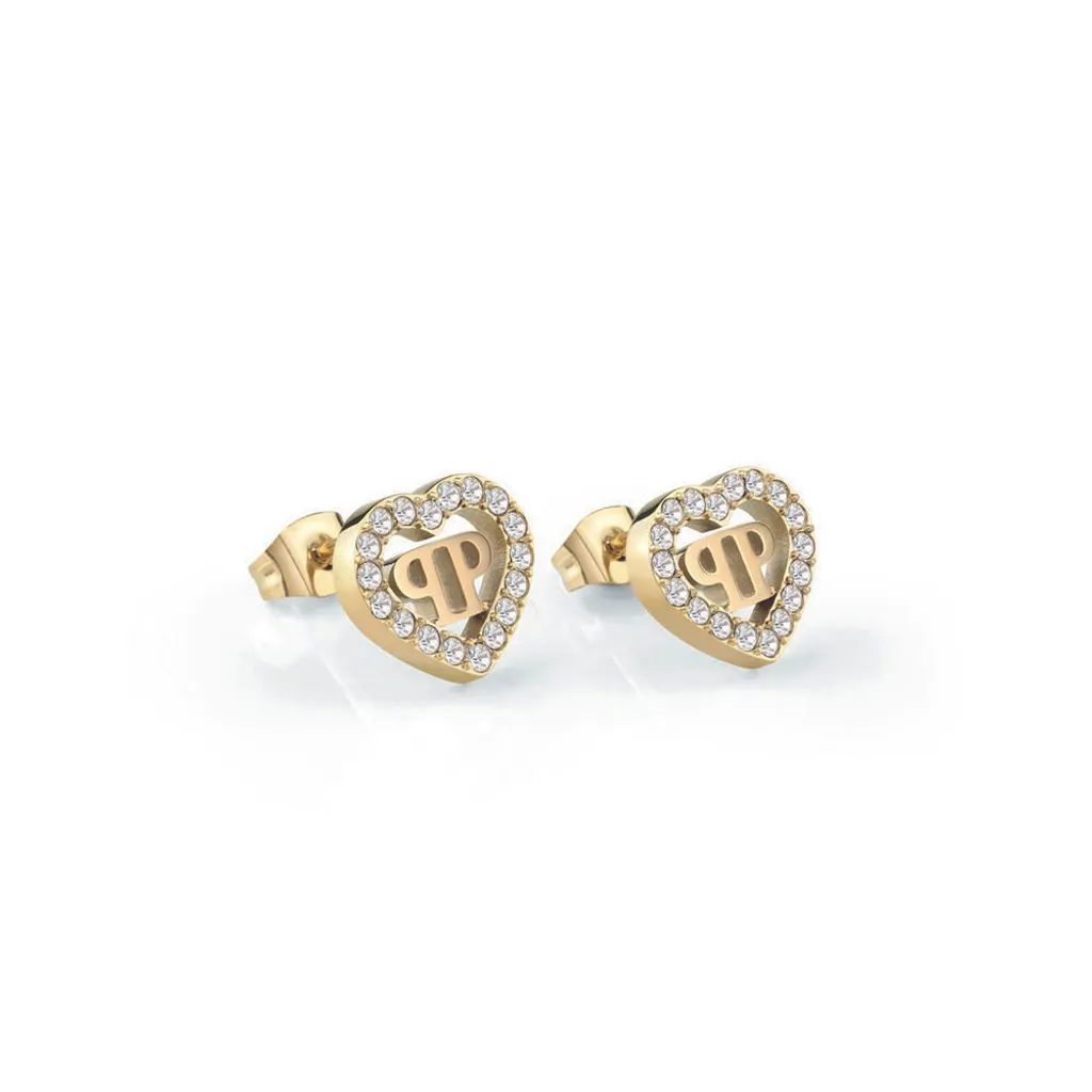 Boucles d'oreilles Cœur Or Philipp Plein Rocked Heart Finition Luxe