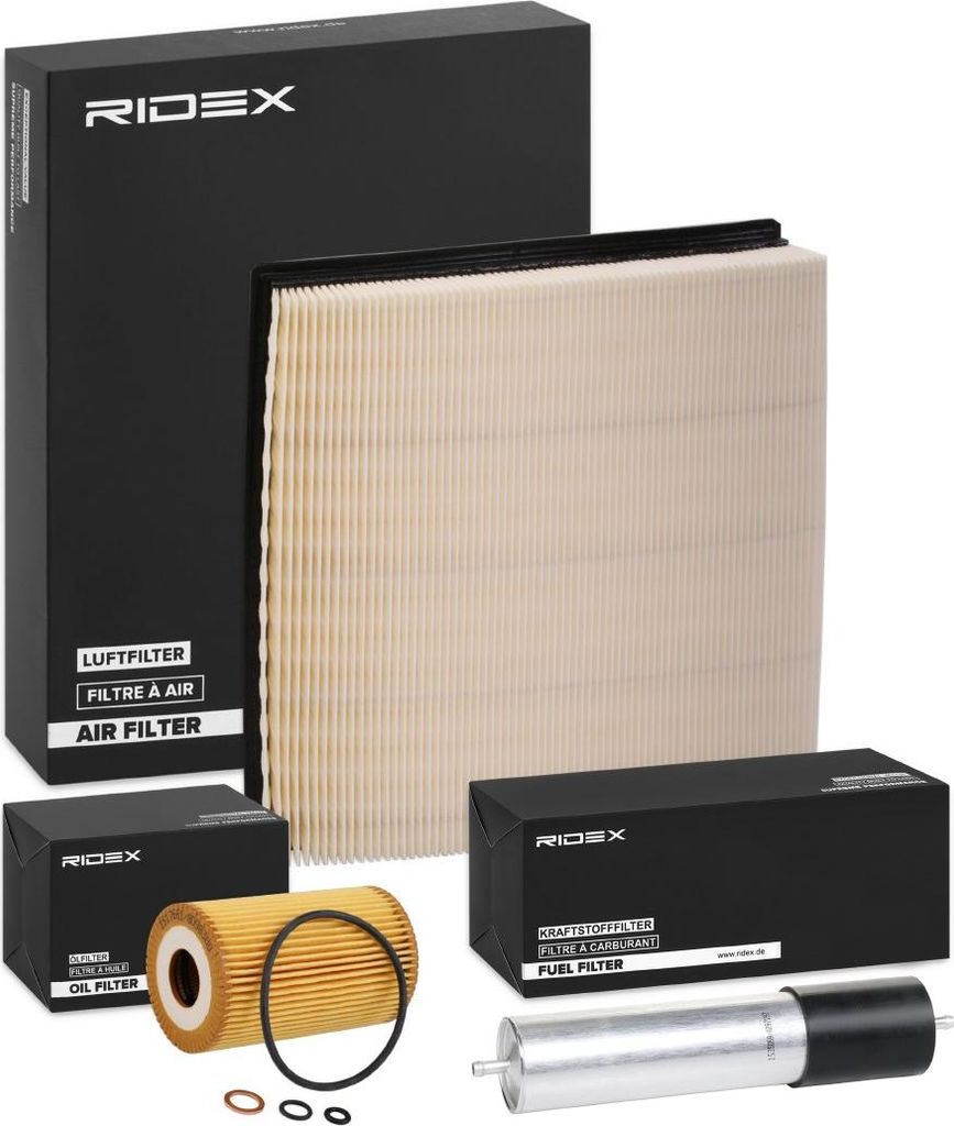 RIDEX Filterset Inspektionspaket Filtersatz für BMW Z3 Roadster (E36) 5 Touring (E39) 3 Cabrio (E36) 3 Limousine (E36) 3 Coupe (E36) 3 Compact (E36)