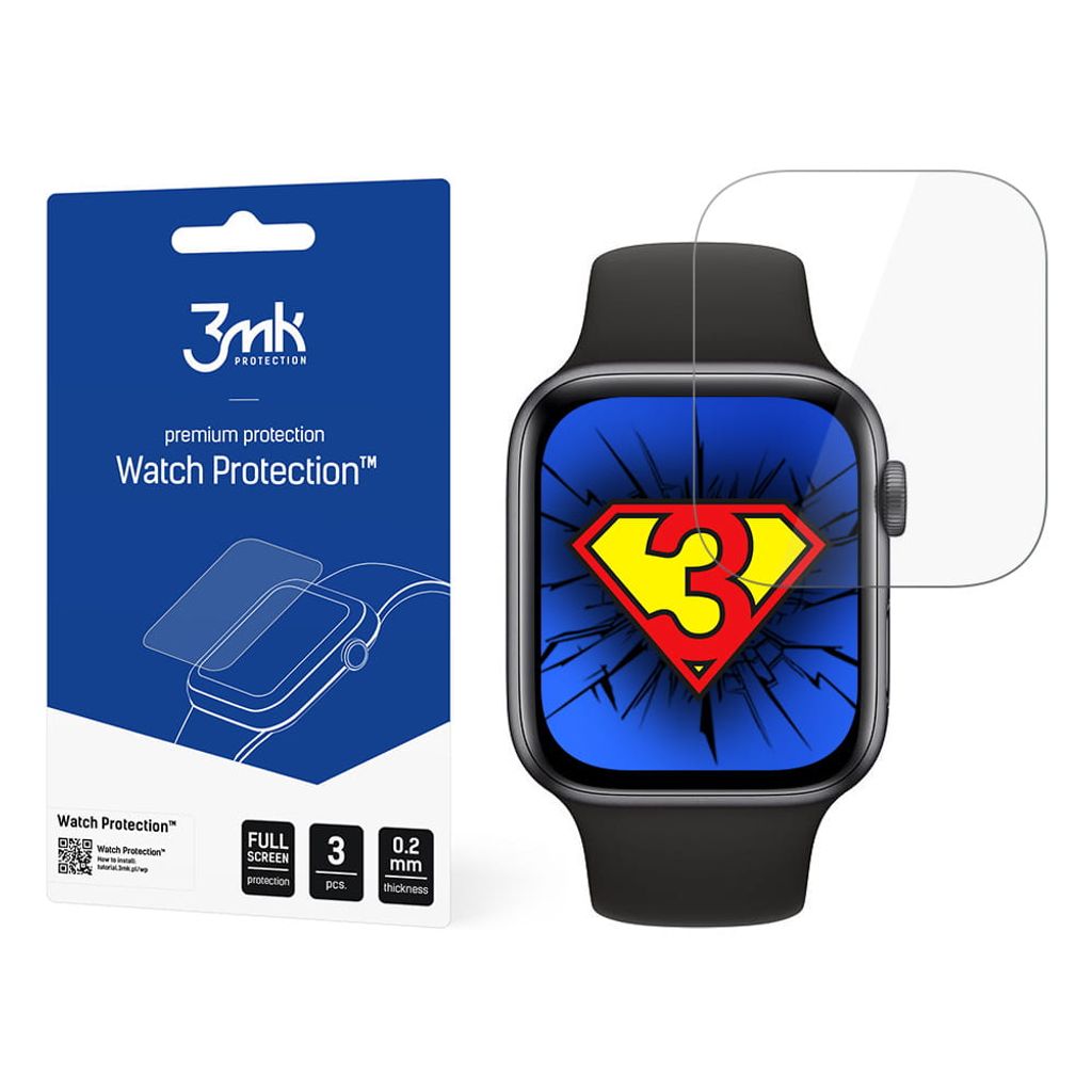 3mk Display Schutzfolie Watch Protection für Apple Watch 6 44mm 0,2mm (3 Stück)