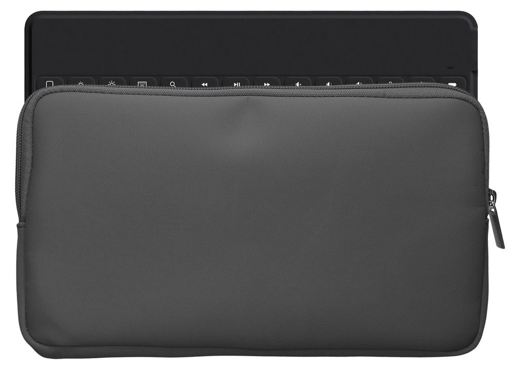 kwmobile Bluetooth Tastatur Cover kompatibel mit Logitech KEYS-TO-GO Hülle - Nylon Schutzhülle für Keyboard - Nylon Tasche mit Zipper - Dunkelgrau