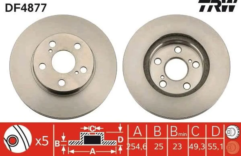 Disque de frein TRW DF4877 : fini les vibrations au freinage Prius